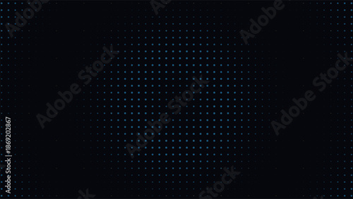 Deep Blue Halftone Dot Pattern with Modern Geometric Gradient and Shimmer Effect