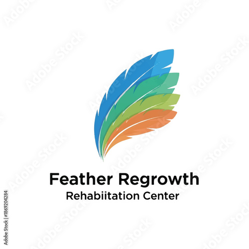 Colorful Feather Logo for Rehabilitation Center.