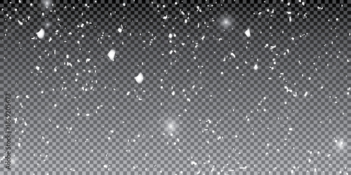 Vector heavy snowfall with snowbanks field.   Snow landscape decoration, frozen hills isolated on png background
