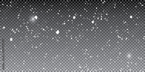 Vector heavy snowfall with snowbanks field.   Snow landscape decoration, frozen hills isolated on png background
