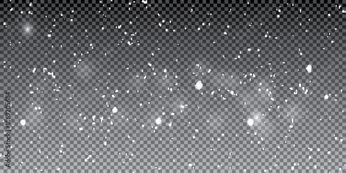 Vector heavy snowfall with snowbanks field.   Snow landscape decoration, frozen hills isolated on png background
