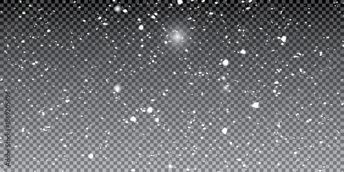 Vector heavy snowfall with snowbanks field. vector illustration. Snow flakes, snow and blizzard falling on snowdrifts. Snow landscape decoration, frozen hills isolated on png background