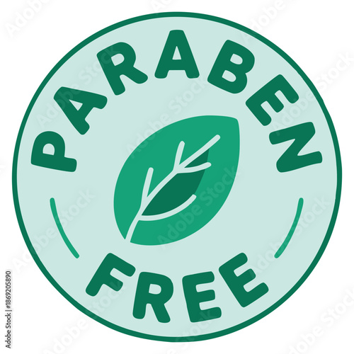 Vector logo or badge template paraben design element suitable for cosmetic product labeling modern clean branding concept for safe formula presentation