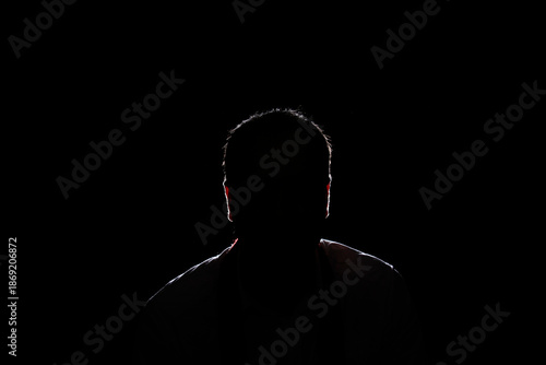 Wallpaper Mural Portrait of an Iranian man whose face is not visible with a black background Torontodigital.ca