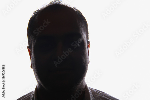 Wallpaper Mural Portrait of a middle-aged Iranian man in a white background with studio lighting Torontodigital.ca