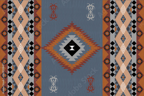 Ikat aztec boho culture fabric textile decoration