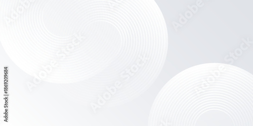 Wallpaper Mural Abstract white background with white circle lines digital future art Torontodigital.ca