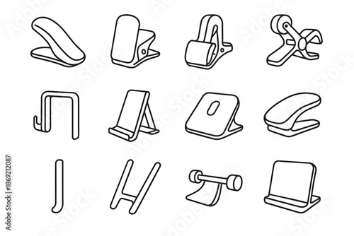 Thin support page icon bedside adjuster side knob tab reading vector lock