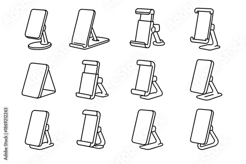 Modern lock extendable flexible pad vector thin icon smooth phone tab clip