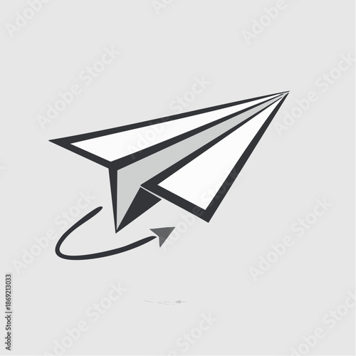 Paper airplane soaring through the air with motion and freedom