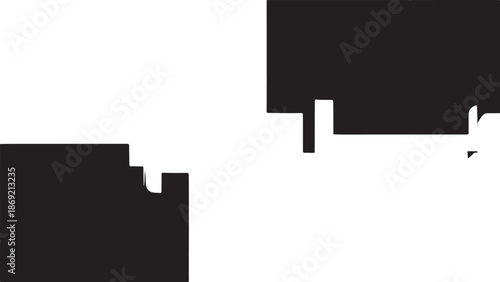 Geometric shapes in black and white colors