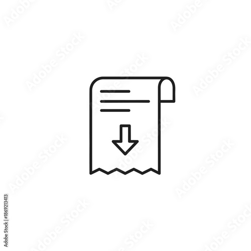 Close-up of Document with Download Icon for Digital File Sharing