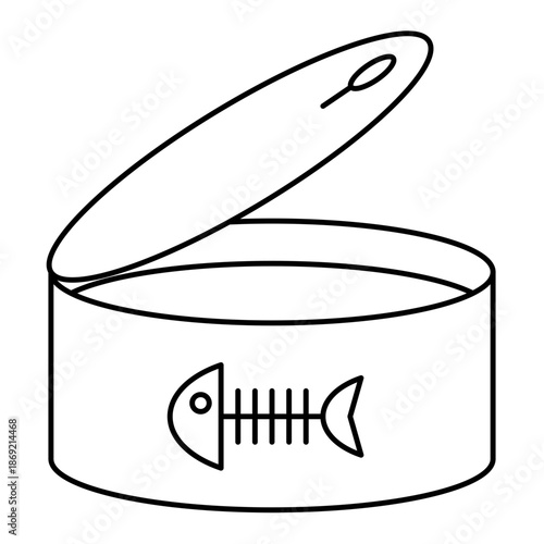 Cat Food Icon. Outline style 