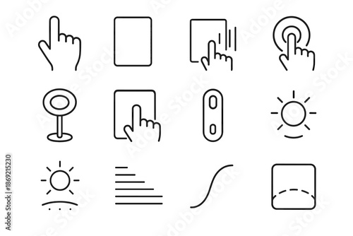 Lamp ring mode graphic surface icon vector touch sleek zone sensor