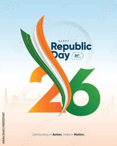 26th January  77th Happy Republic Day Celebration Social Media Post , Web Banner , Print , Status , Story 