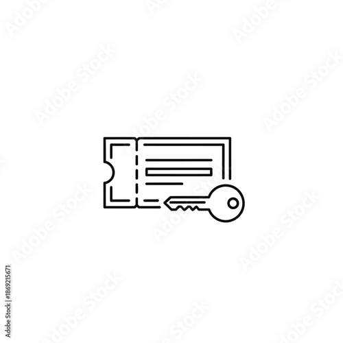 Close-Up of Hotel Room Keycard and Key Ring for Secure Access