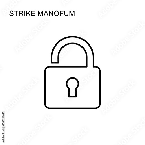 Close-up of Open Padlock Symbol Signifying Security and Locking Mechanism