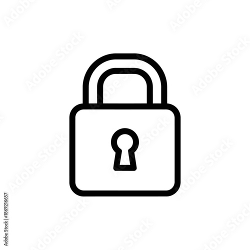 Close-Up of Padlock on White Background For Security and Locking Concepts