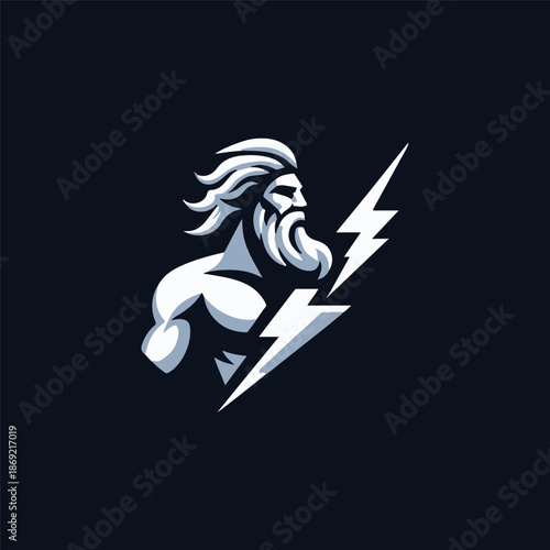 Zeus God of Thunder Logo