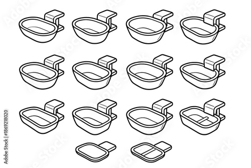 Icon utensil plate corner edge vector shadow underside clip icons shade cradle