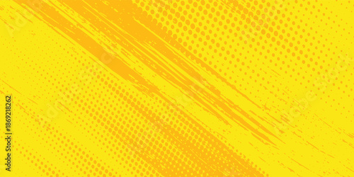 Modern Retro comic yellow background raster gradient halftone  stock vector sports