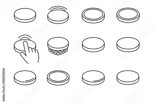 Detail icon touch vector smart boundary stroke surface tilt accent shading line