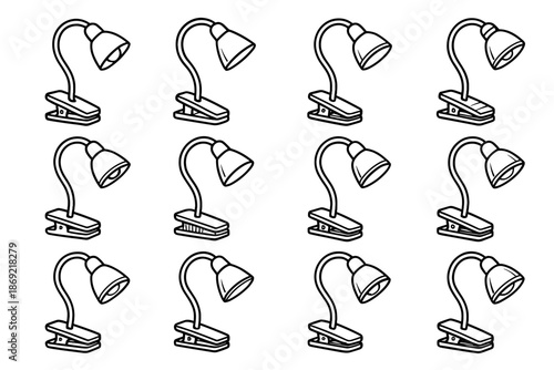 Contour band adjustable icon neck vector lamp structural tile corner shading