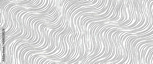Vector hand drawn black and seamless minimal geometric pattern