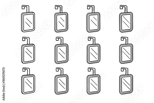 Arc vector tilt minimal boundary icon mirror outline stripe zone crest hook