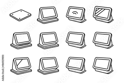 Band icon dash vector icons highlight smart surface seam arc tile display