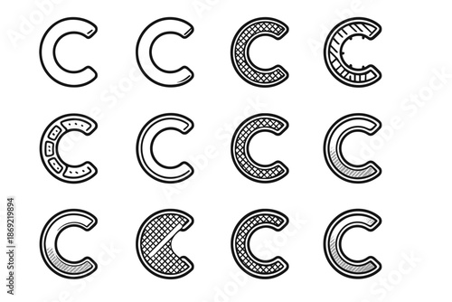 Ridge structural shading curve vector highlight reflector seam outline icons bike crest