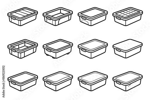 Structure tilt under bin bed icon curve underside stroke tile rod vector