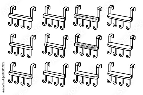 Stroke towel tile door curve row mesh shading vector over crest icon