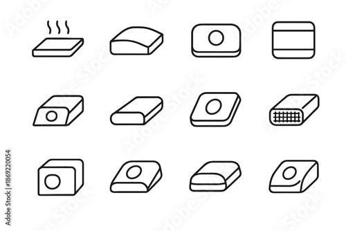 Icons slab wave icon sensor crest mesh smart vector pads panel boundary