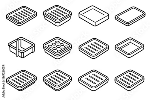 Shading icons surface stackable bar tray structural arc vector icon crest highlight