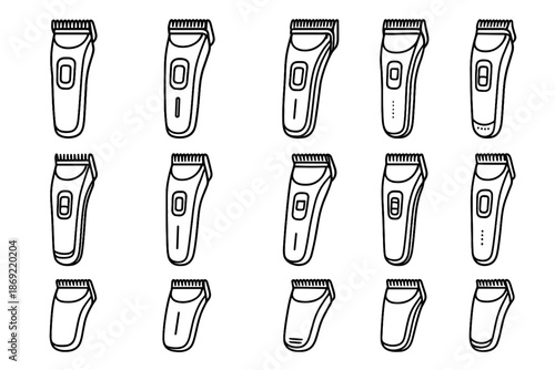 Vector icon mesh trimmer humidifier minimal stripe pads crest curve arc shading