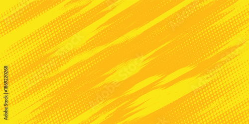 Vector comic yellow background raster gradient halftone stock design premium