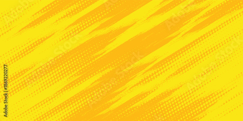 Vector comic yellow background raster gradient halftone stock design premium