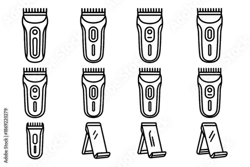 Mesh stripe set boundary icon minimal crest seam vector shading pads corner