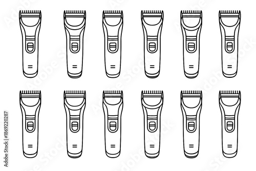 Vector stripe vent cordless patch grip shading arc trimmer highlight icon line