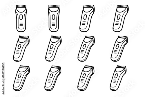 Trimmer shading icon vector crest underside slot line boundary minimal tilt contour