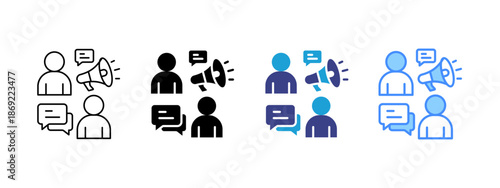 Word Of Mouth  icon set multiple style collection