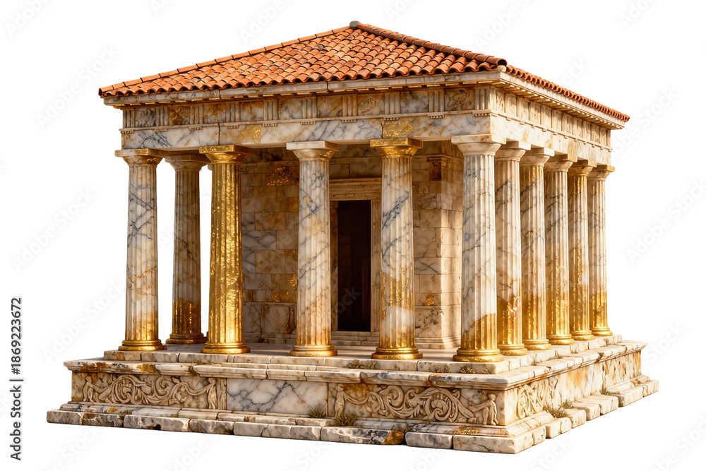 Obraz premium Ancient Greek-Style Marble Temple with Columns