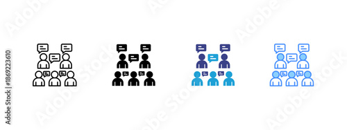 Forum icon set multiple style collection