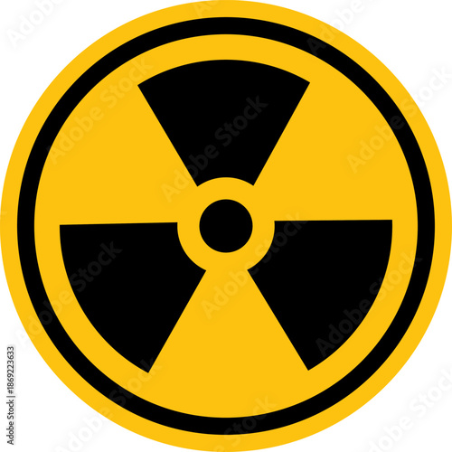 Warning radiation symbol vector illustration
