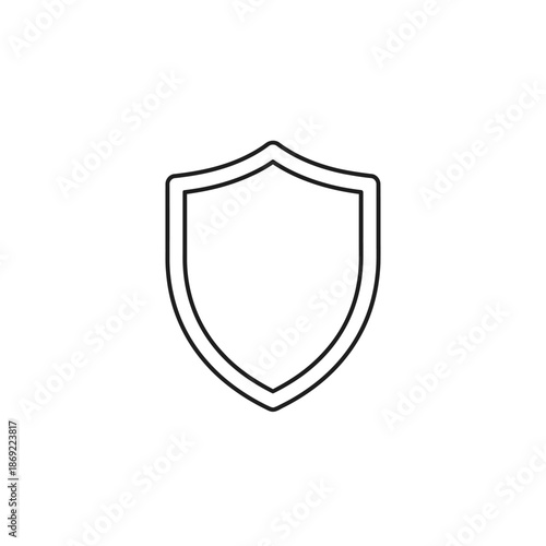 Close-up of Shield Icon Symbol Representing Security and Protection Design