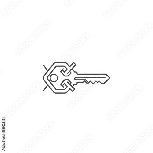 Close-Up Of Silver Key With Intricate Handle And Unique Design For Security Or Access Control