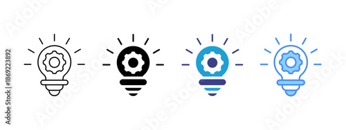 Idea icon set multiple style collection