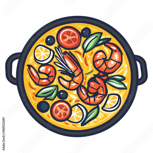 spanish paella, food, seville spring festival, celebration, vector, transparent background, seafood, dinner, meal, cuisine, fresh, cooking, restaurant, gourmet, delicious, shrimp, eat, sauce