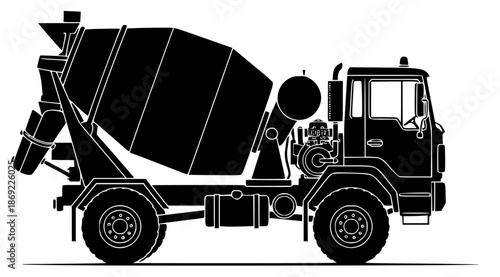 black silhouette of a dump truck on a , black, silhouette, truck, against transparent background